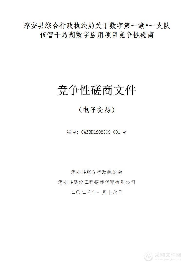 数字第一湖•一支队伍管千岛湖数字应用项目