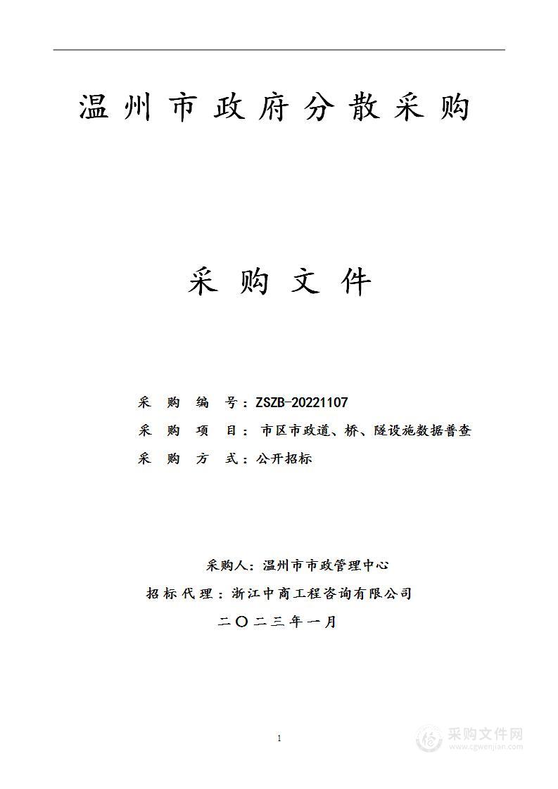 市区市政道、桥、隧设施数据普查