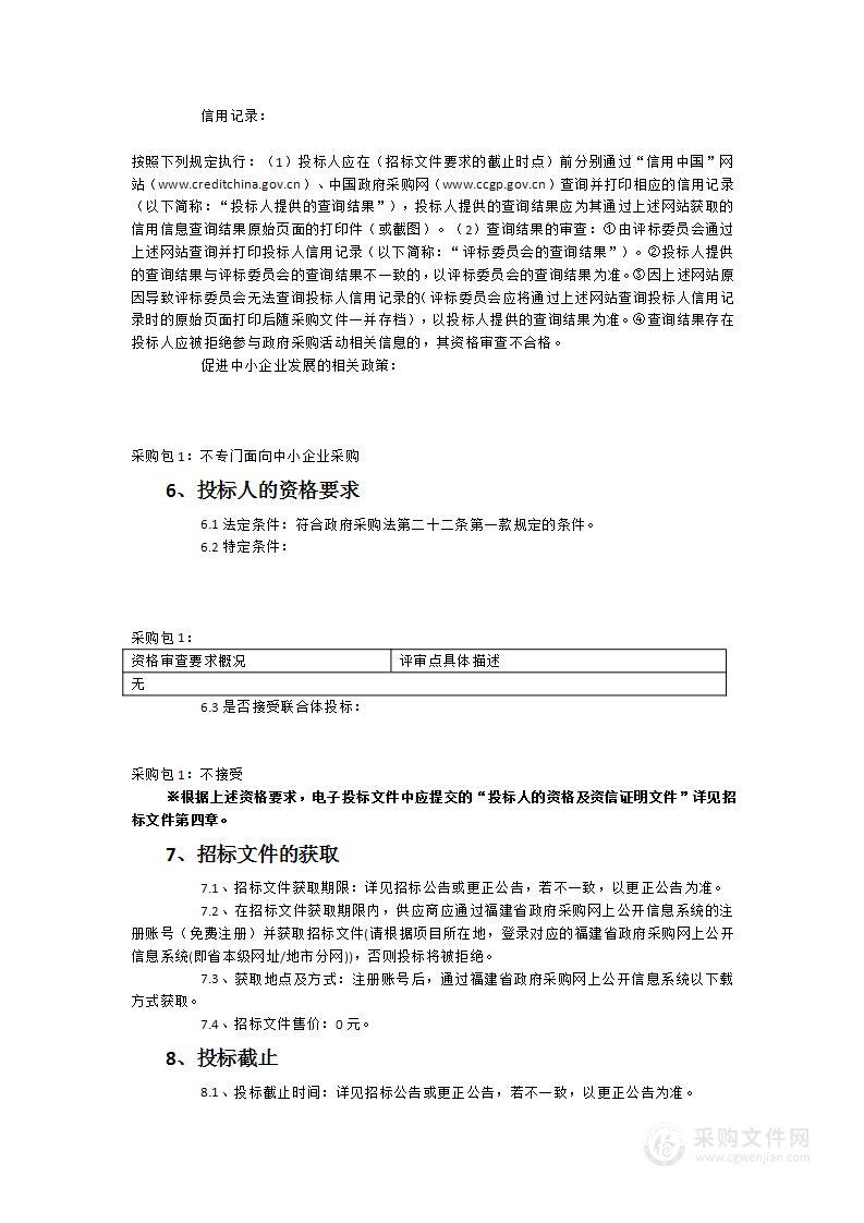 福建林业职业技术学院空调货物类采购项目