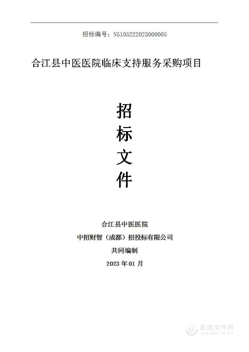 合江县中医医院临床支持服务采购项目