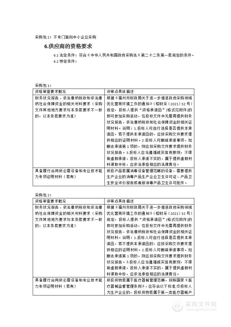 福州市第八医院2022年口腔及检验设备采购货物类采购项目