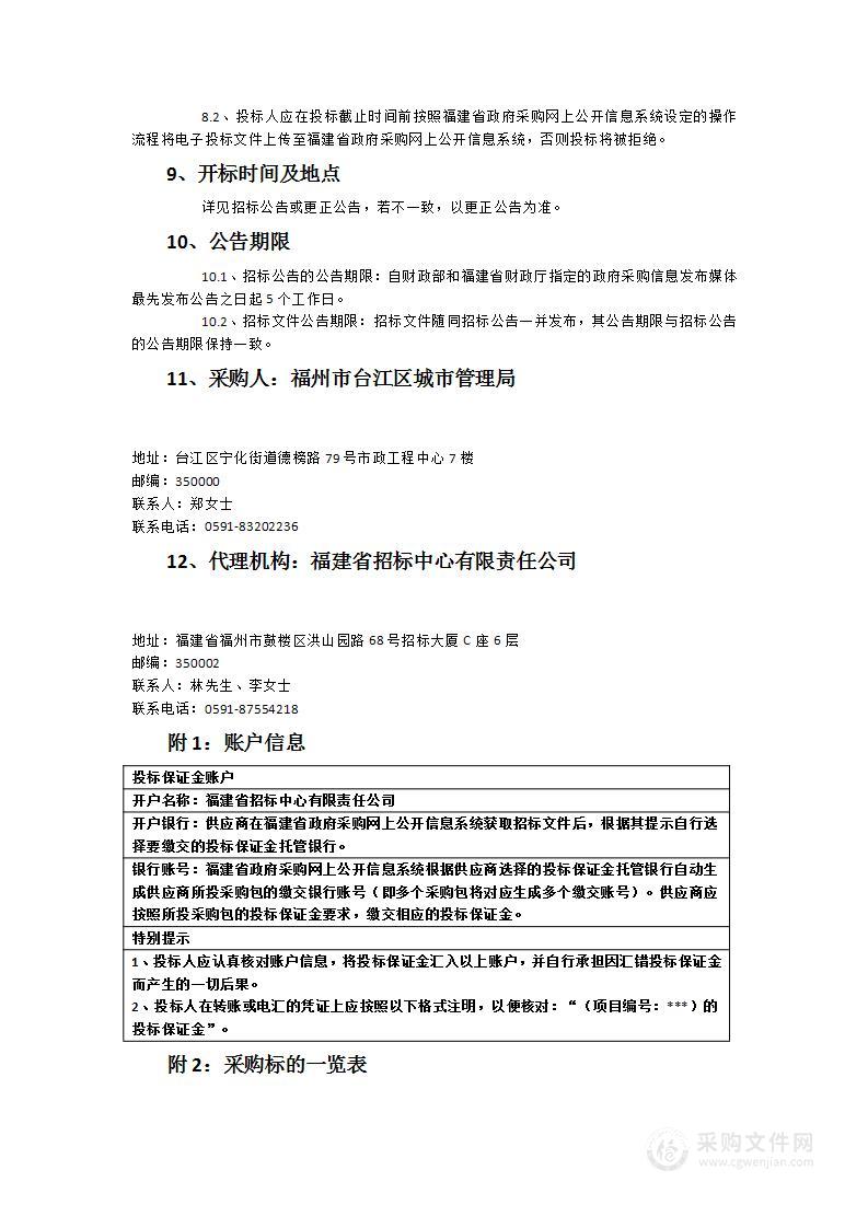 2022年台江区后洲、洋中街道道路清扫保洁市场化项目