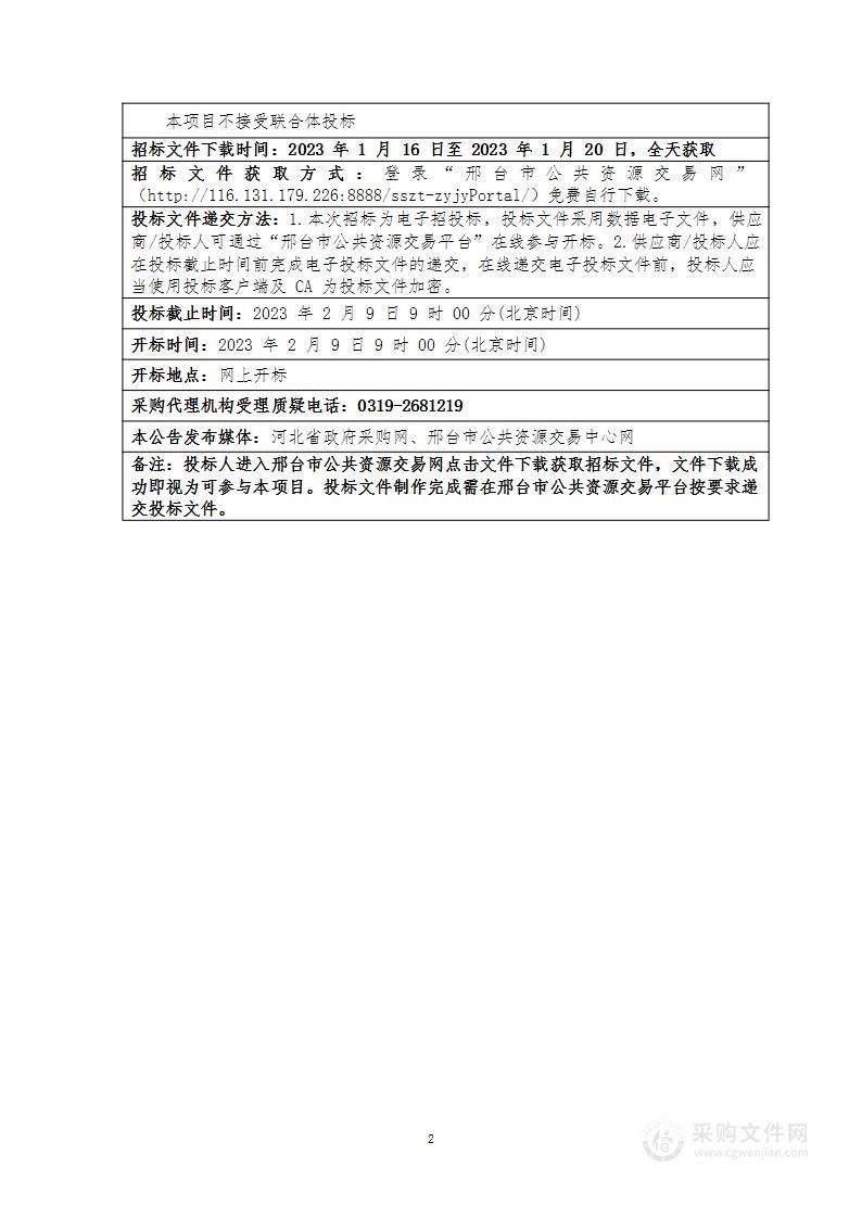 邢台医学高等专科学校第二附属医院保洁服务项目