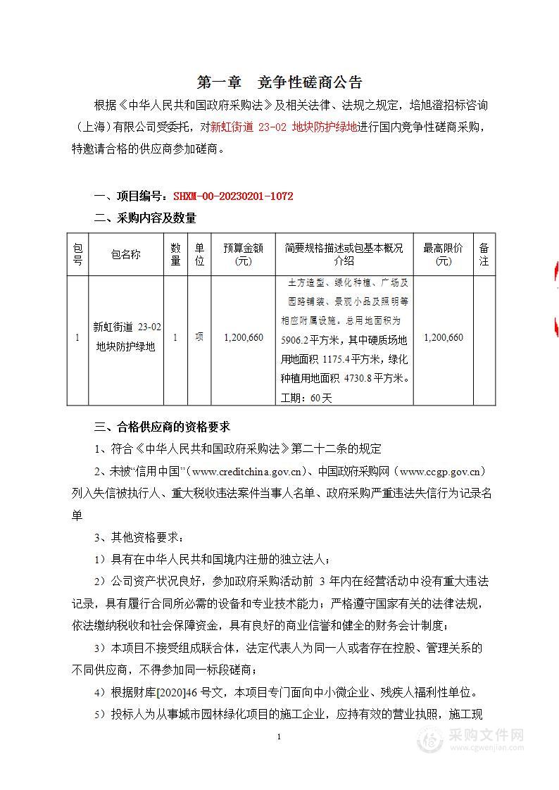 新虹街道23-02地块防护绿地