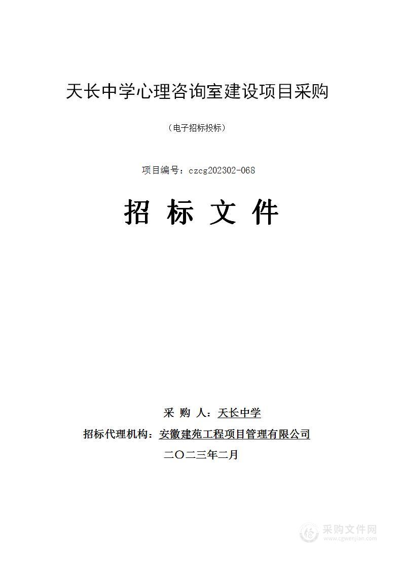 天长中学心理咨询室建设项目采购