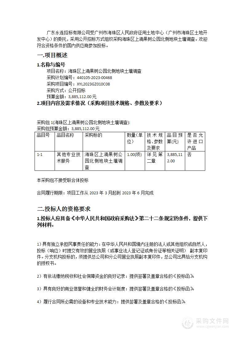 海珠区上涌果树公园北侧地块土壤调查