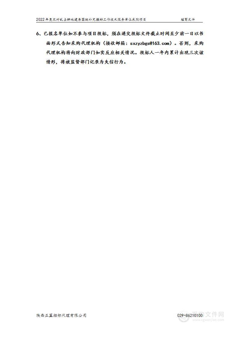 2022年度农村乱占耕地建房图斑补充摸排工作技术服务单位采购项目