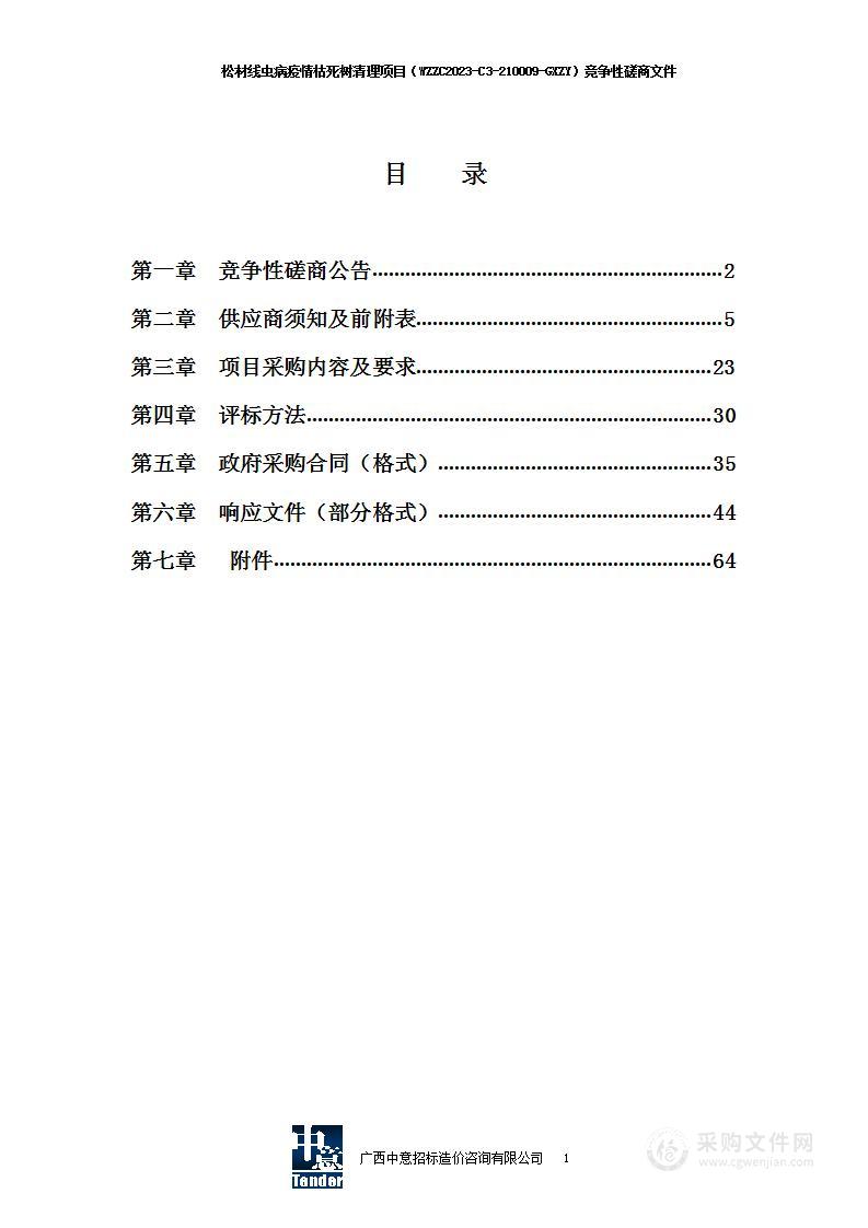 松材线虫病疫情枯死树清理项目