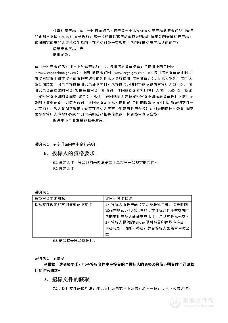 福建省肿瘤医院门诊楼中央空调采购货物类采购项目