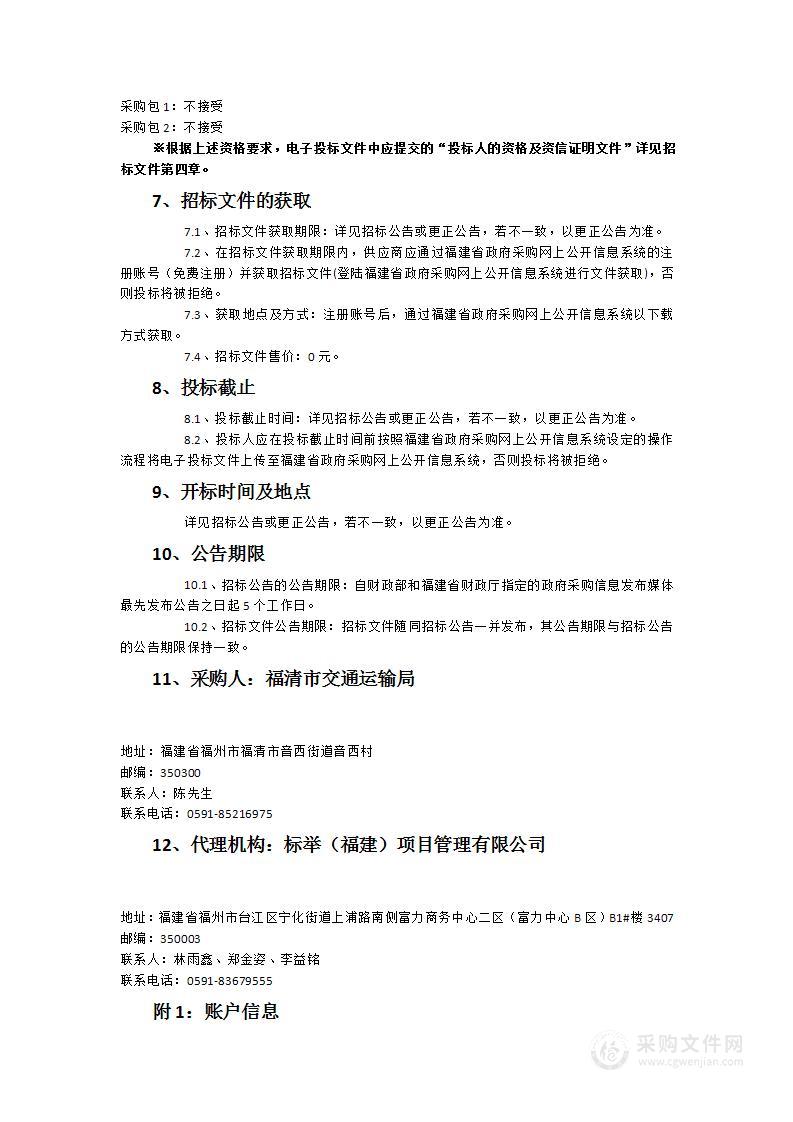 福清市农村公路乡、村道日常保养服务采购