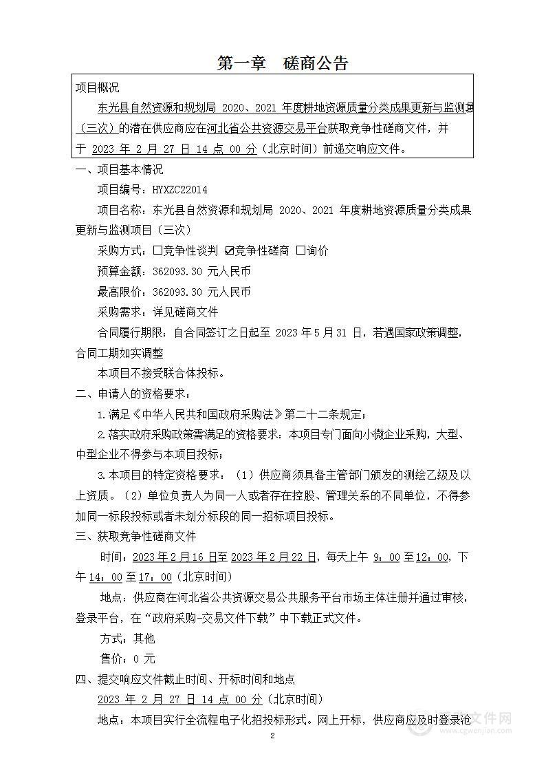 2020、2021年度耕地资源质量分类成果更新与监测项目