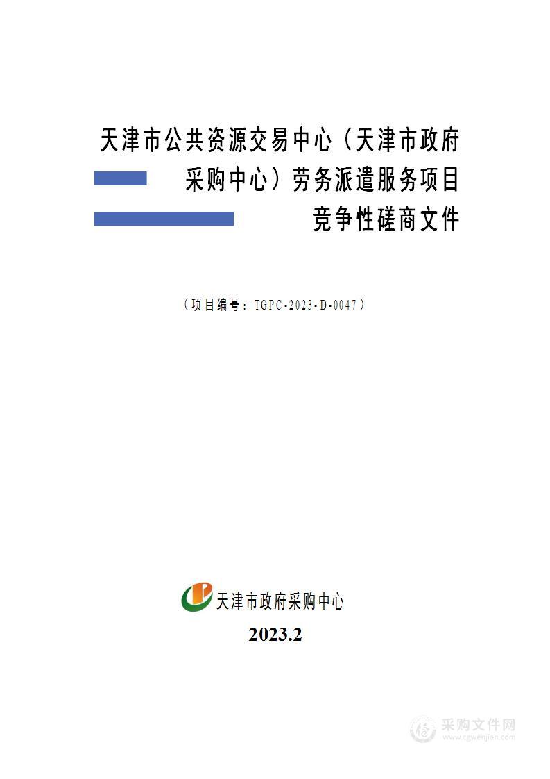 天津市公共资源交易中心（天津市政府采购中心）劳务派遣服务项目