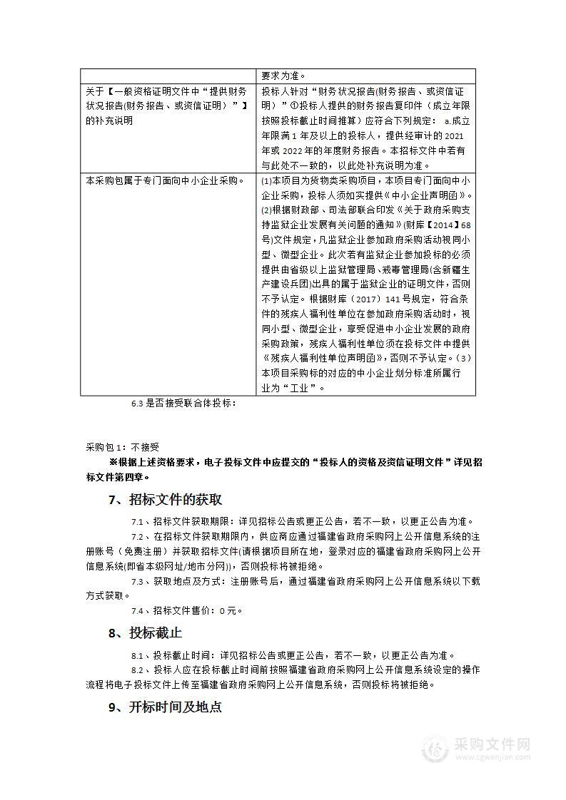 天津大学福州国际联合学院设备采购项目9-1