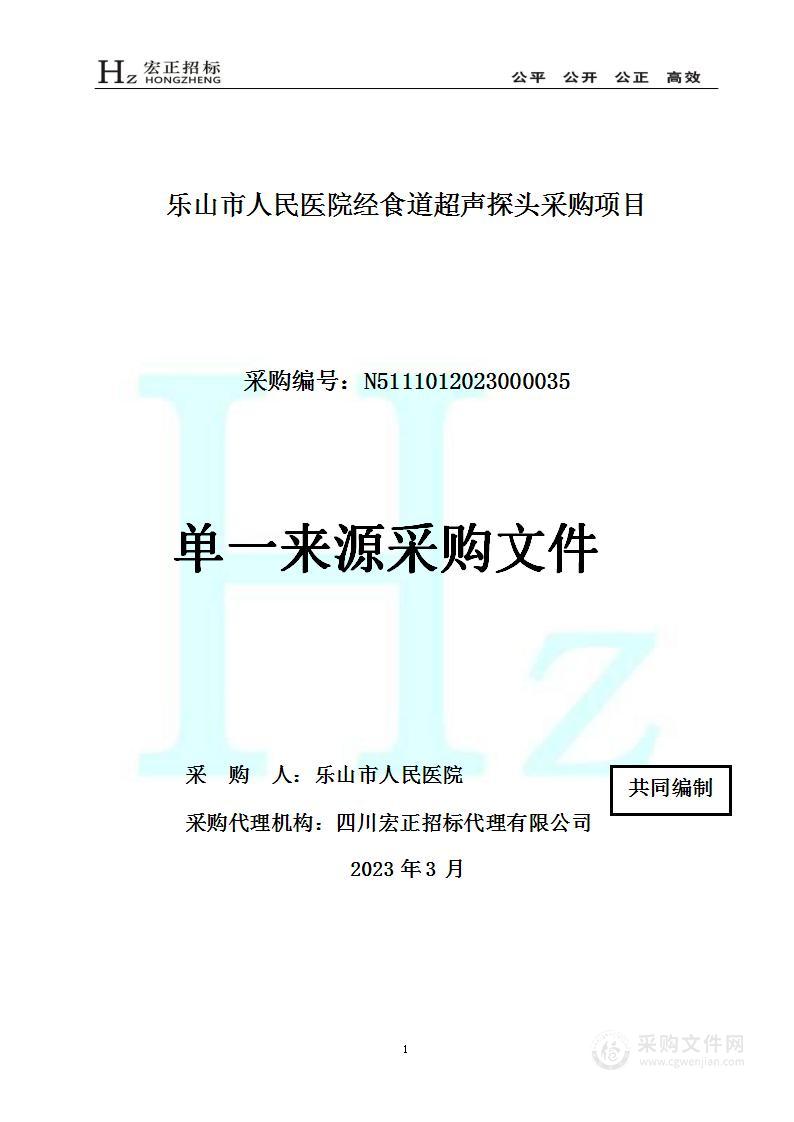 乐山市人民医院经食道超声探头采购项目