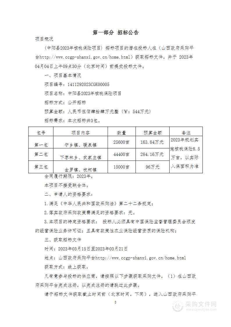 中阳县2023年核桃保险项目