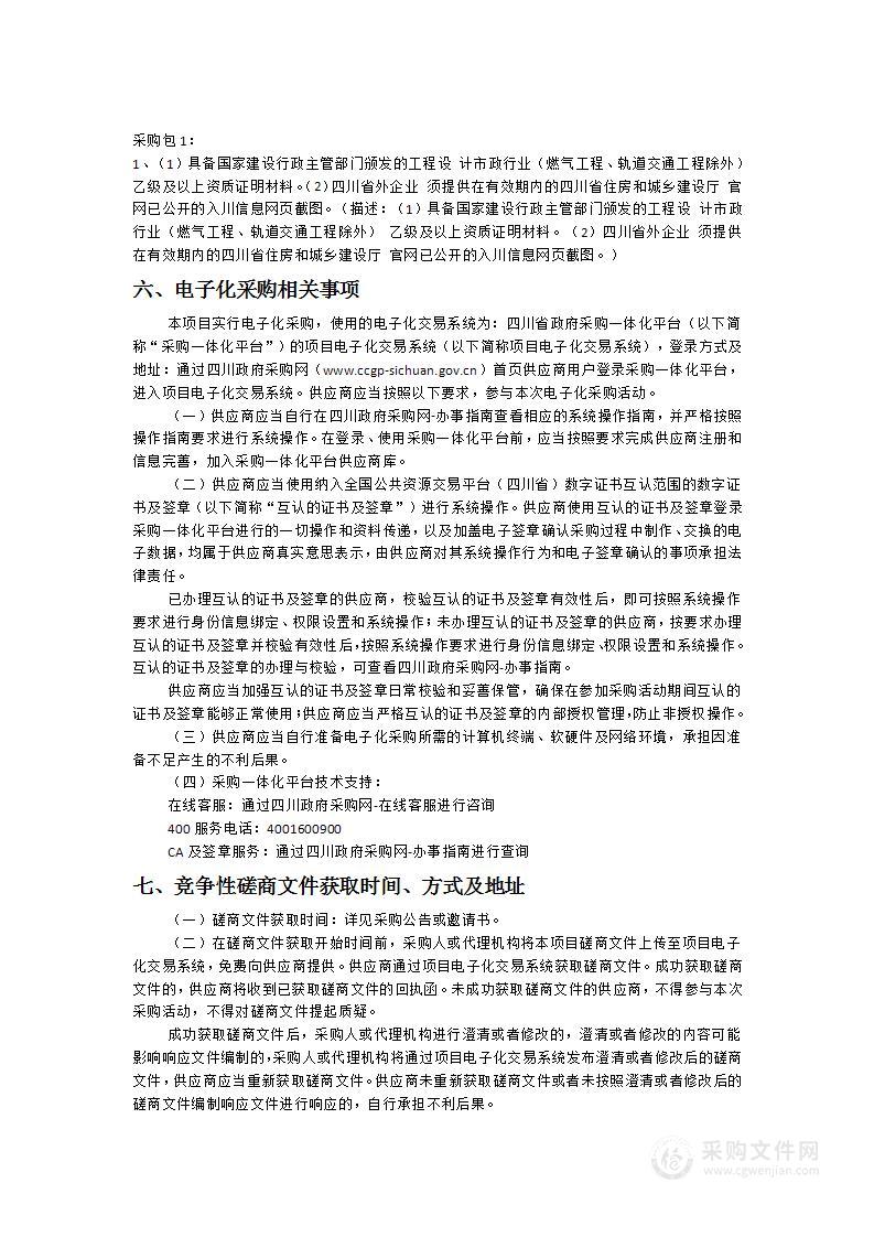 仁寿县南区广场及滨河路等主要街道人行道升级改造项目设计服务