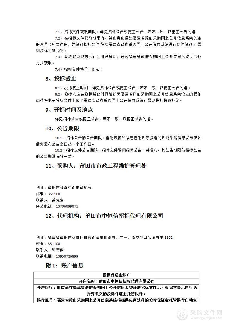 2023年度市管道路日常零星维护修复项目