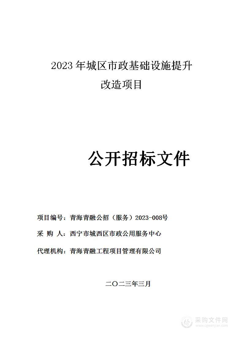 2023年城区市政基础设施提升改造项目