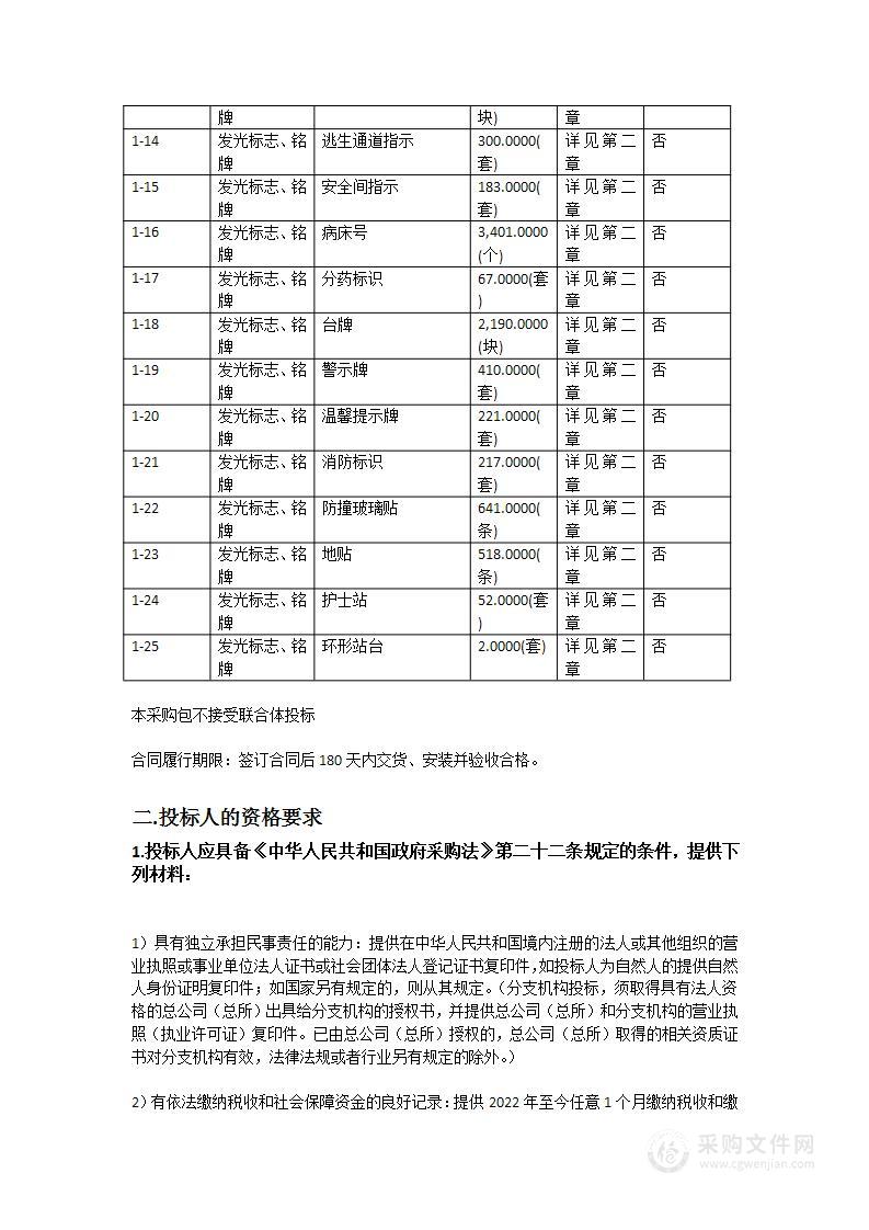 遂溪县人民医院新院区二级、三级标识、标牌项目