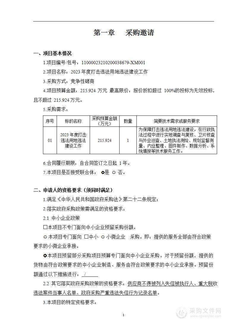 2023年度打击违法用地违法建设工作