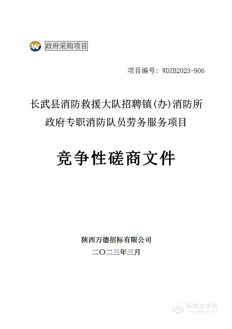 长武县消防救援大队招聘镇(办)消防所政府专职消防队员劳务服务项目