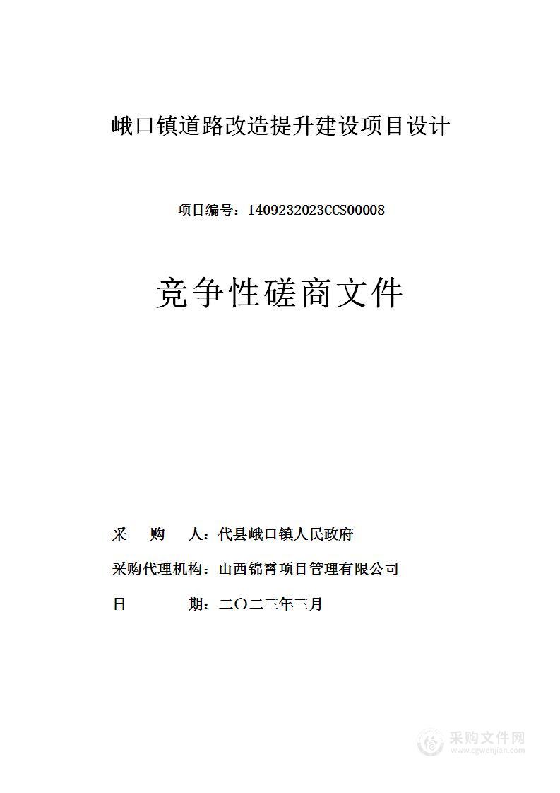 峨口镇道路改造提升建设项目设计