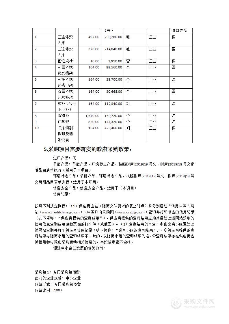 学生宿舍床铺及宿舍用品