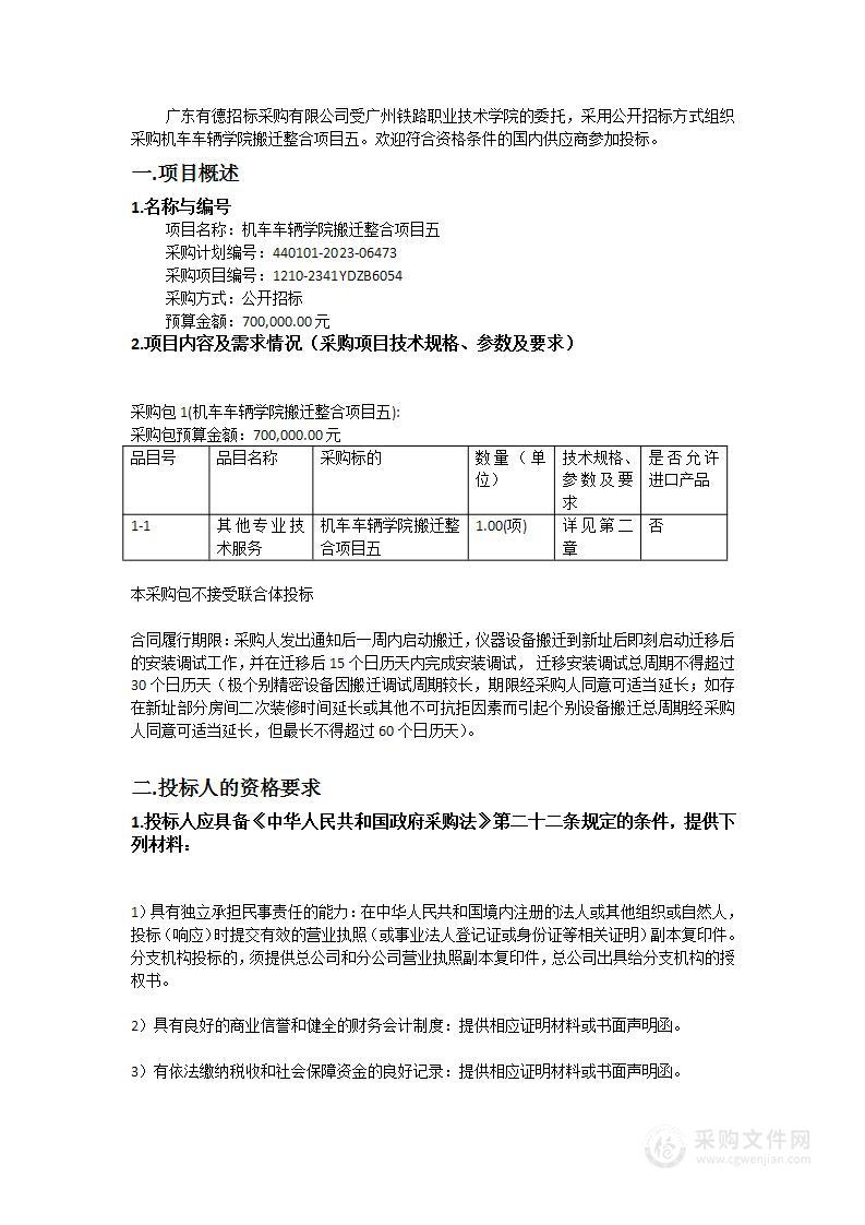 机车车辆学院搬迁整合项目五