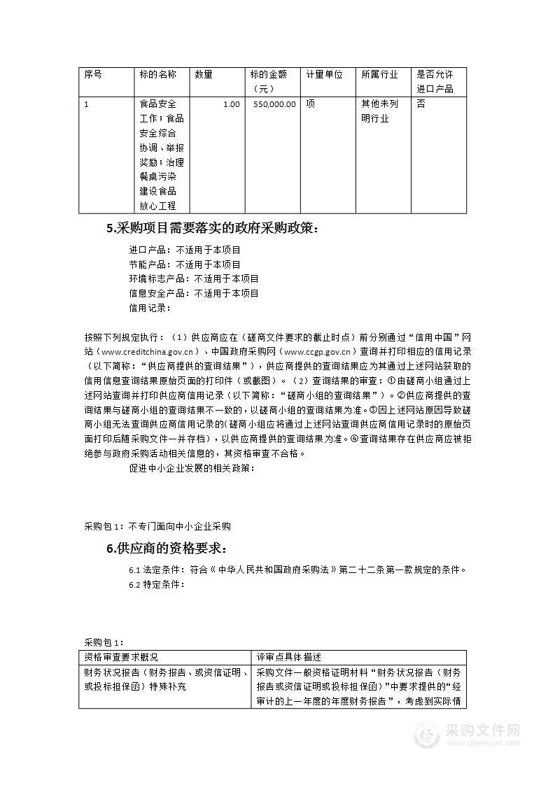 城厢区2023年区级监督抽检及快检服务采购项目