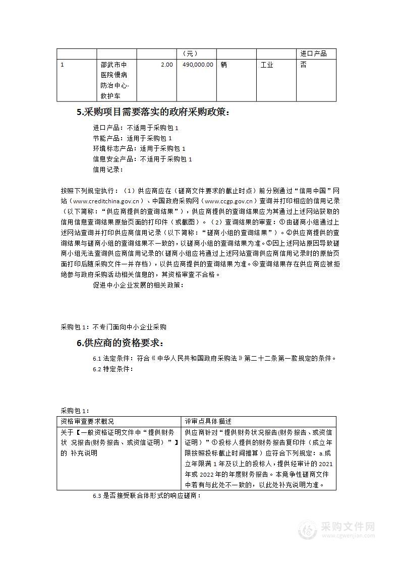 邵武市中医院慢病防治中心-救护车