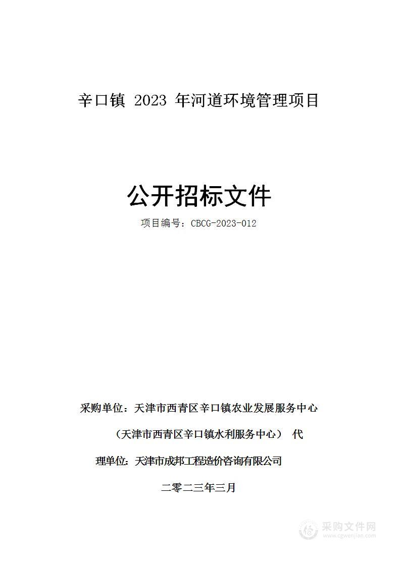 辛口镇2023年河道环境管理项目