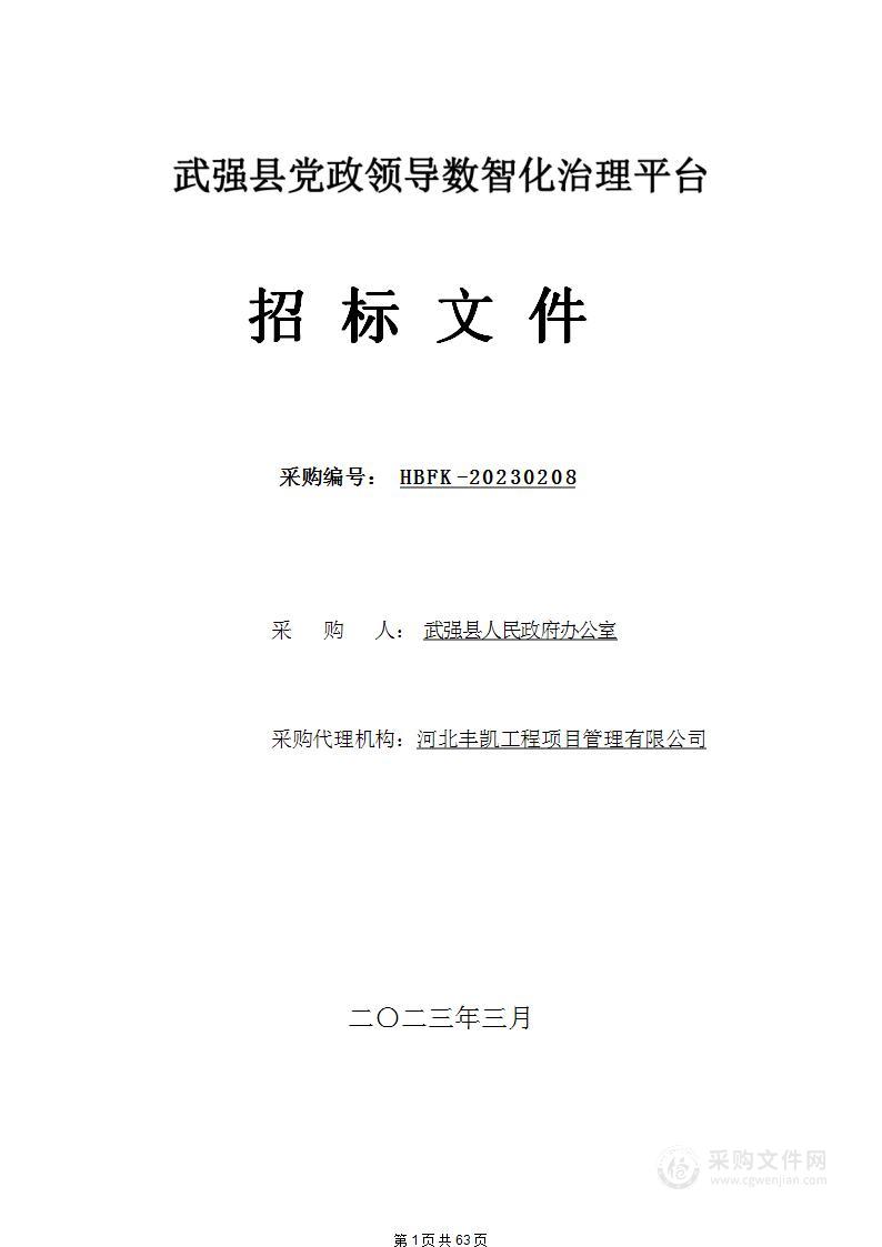 武强县党政领导数智化治理平台项目