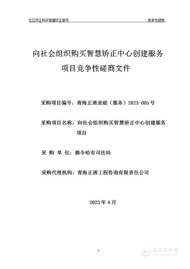 向社会组织购买智慧矫正中心创建服务项目