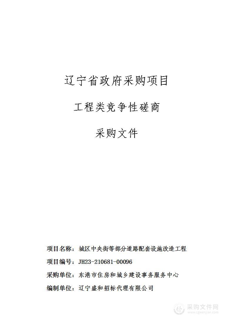 城区中央街等部分道路配套设施改造工程