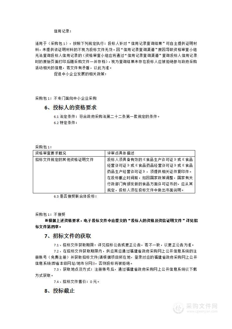 福建省立医院食堂食材采购项目