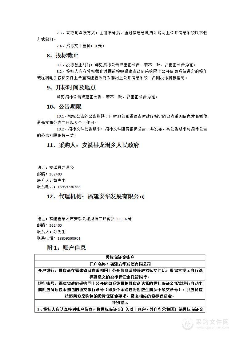 安溪县龙涓乡全域土地综合整治试点方案编制采购项目