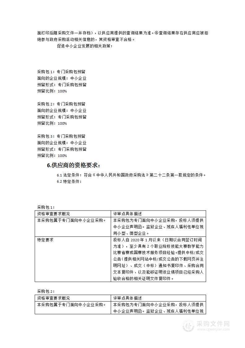 黎明职业大学2023年教师教学能力比赛作品技术服务类采购项目