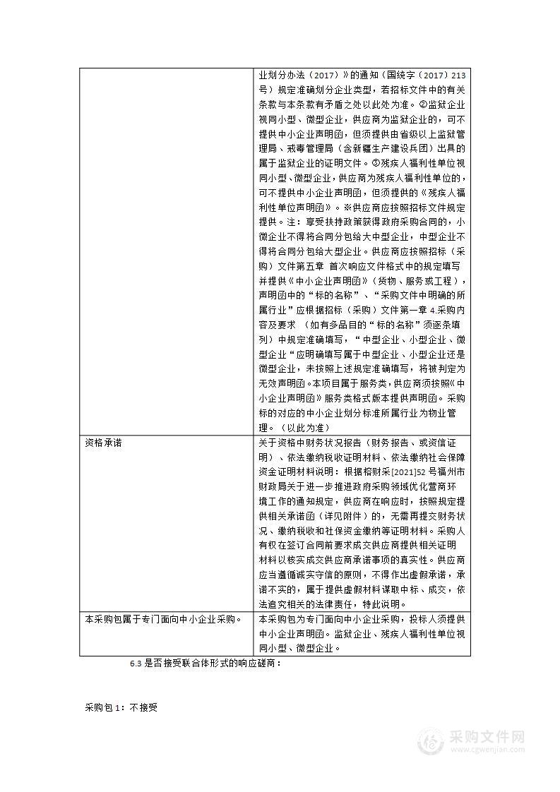 福州市公安局社区警务指导处物业管理服务项目