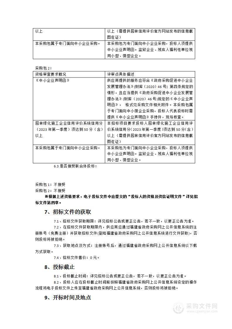 南平市站、将口片区绿地和童游大道、将新大道绿地养护项目