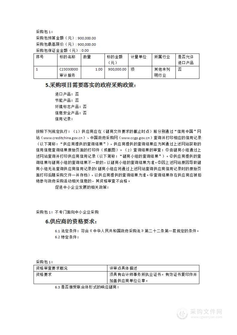 2021-2023年漳州台商投资区区属国有企业代建项目结算审计