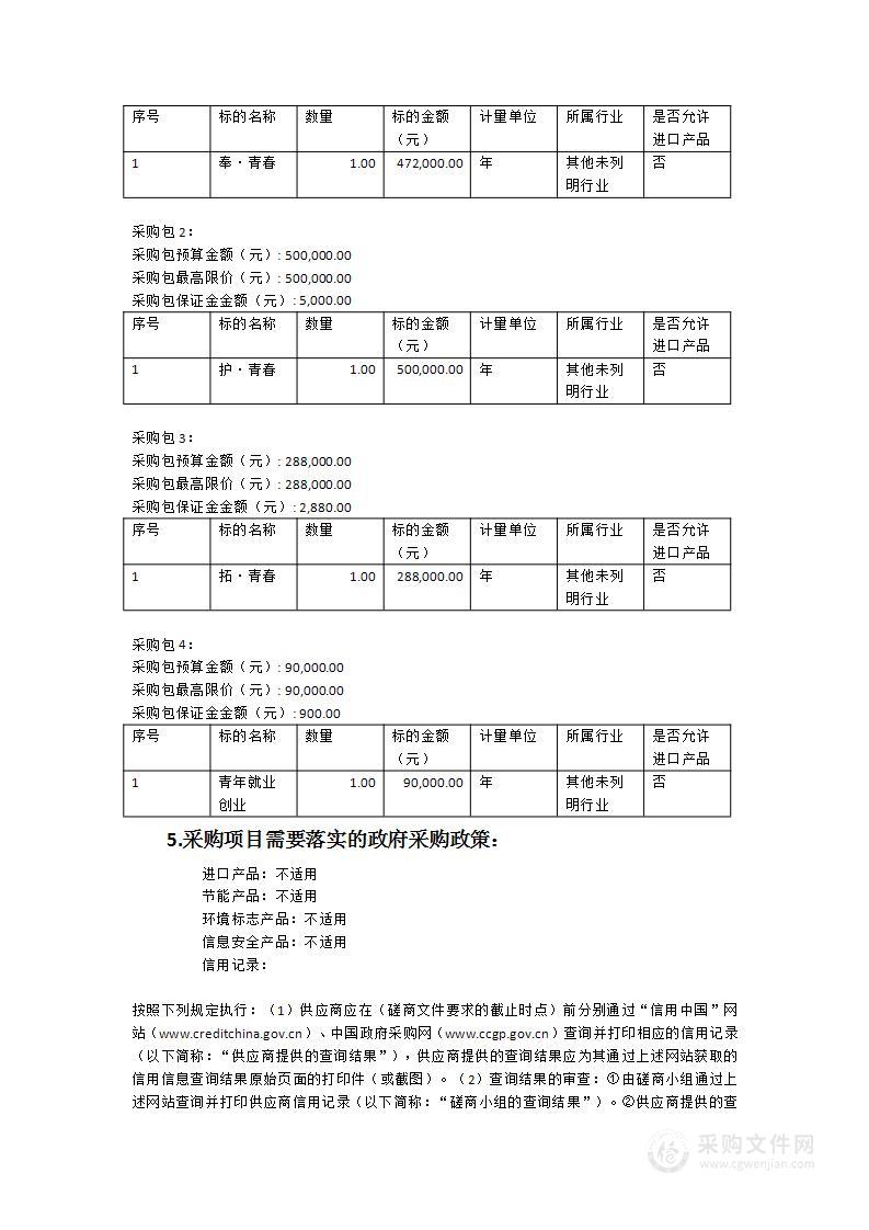 社区青少年事务社工服务类采购项目