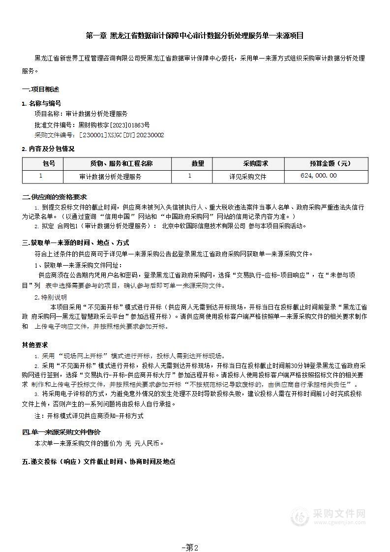 审计数据分析处理服务