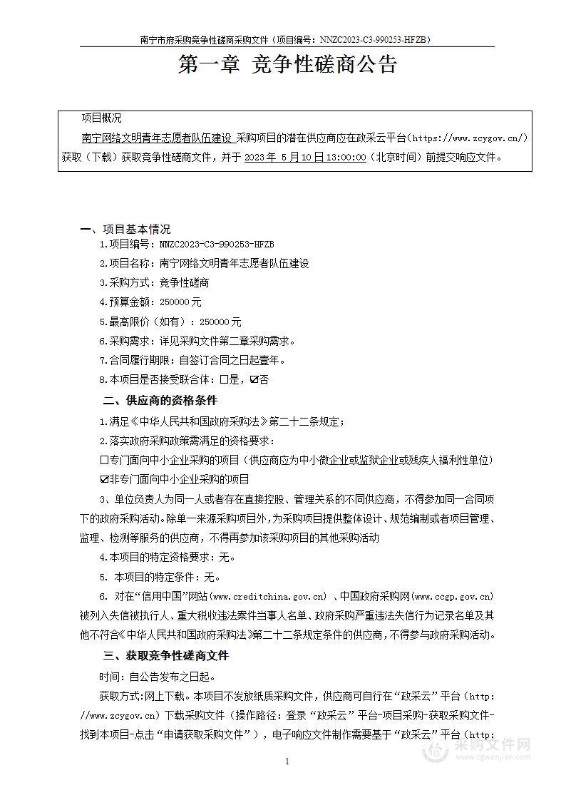 南宁网络文明青年志愿者队伍建设