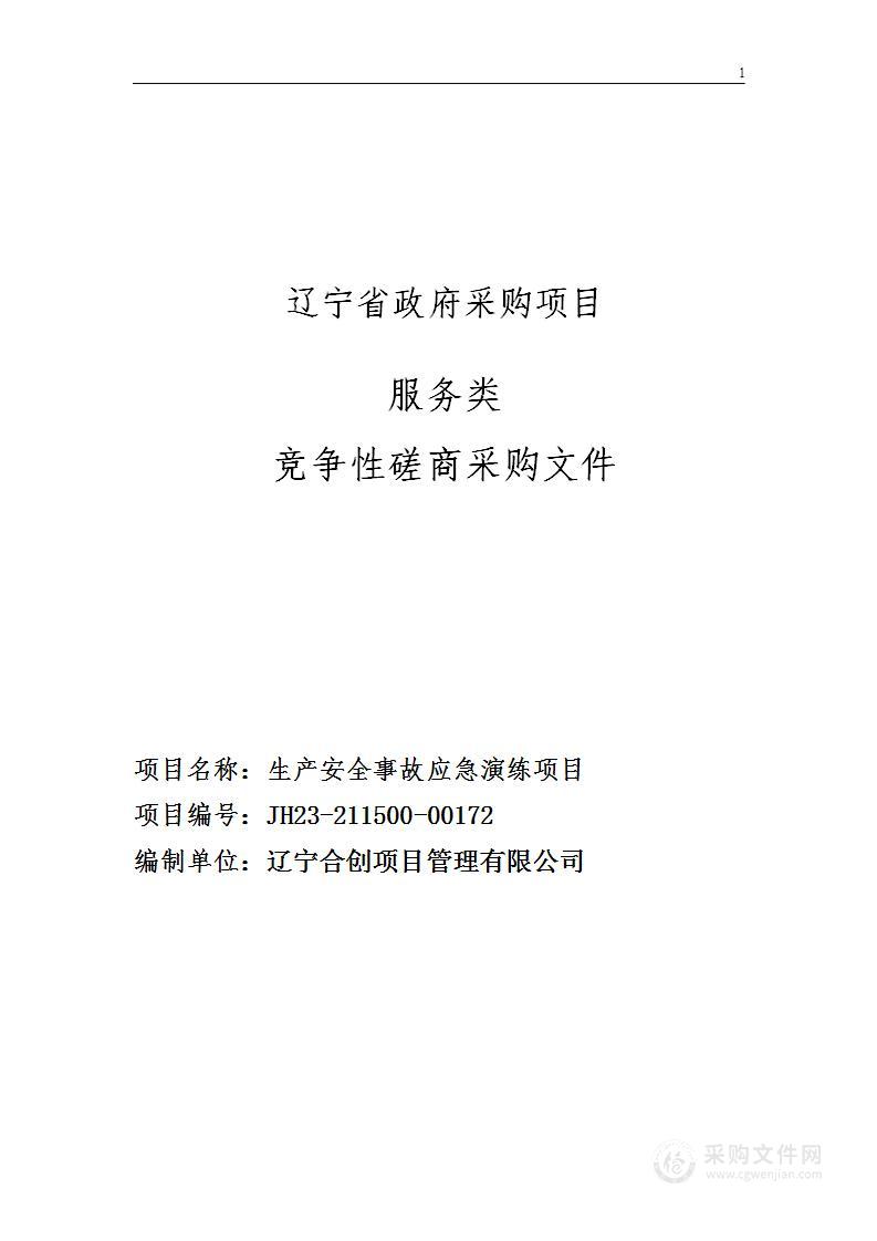 生产安全事故应急演练项目