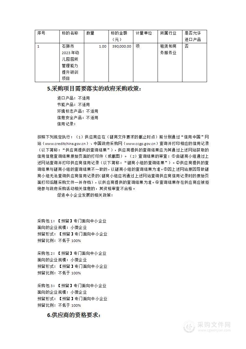 石狮市中小学幼儿园2023年继续教育培训项目