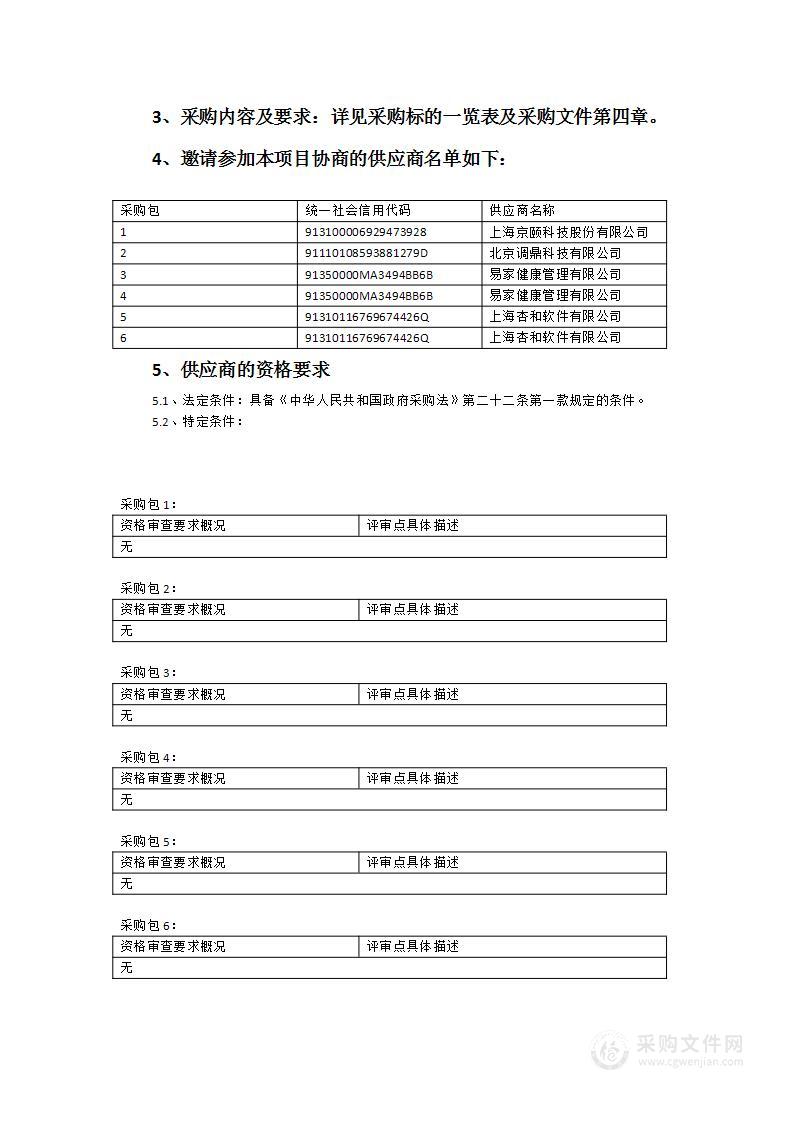 护理质量管理软件升级及系统维保、智能导检功能升级及接口改造、体检管理系统升级及系统维护、体检科研模块系统维护、电子病历五级检验相关接口改造信息软件及服务、检验数据库升级及智能检验平台系统维护