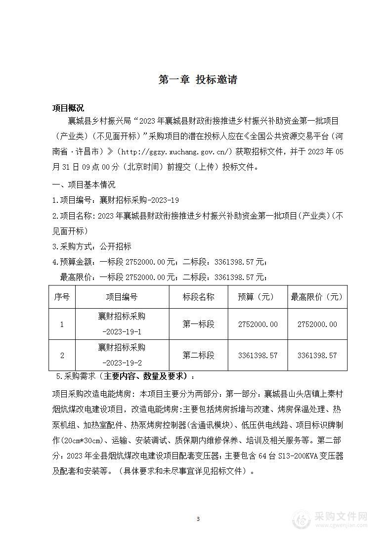 襄城县财政衔接推进乡村振兴补助资金第一批项目（产业类）项目