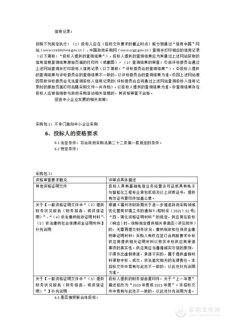 福州高新区100条交通安全监控网络维护服务采购