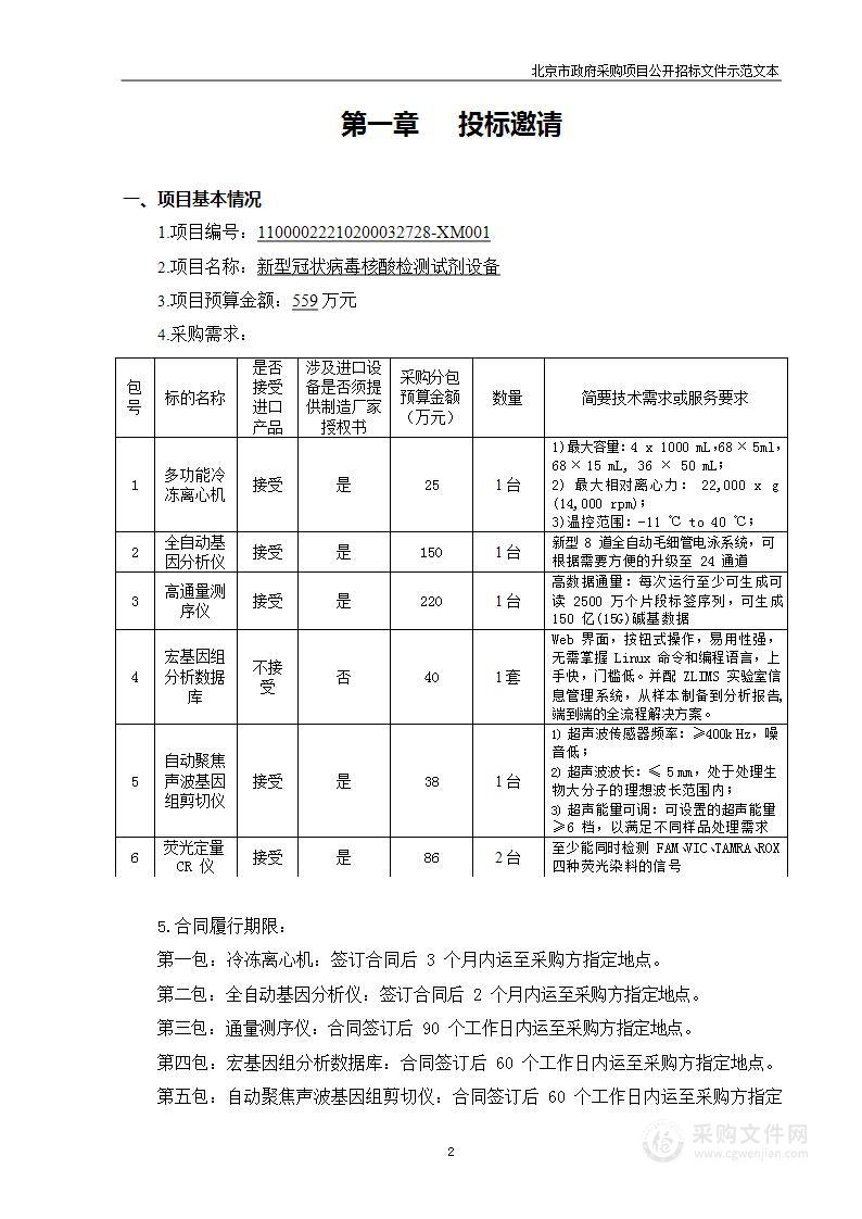 新型冠状病毒核酸检测试剂设备