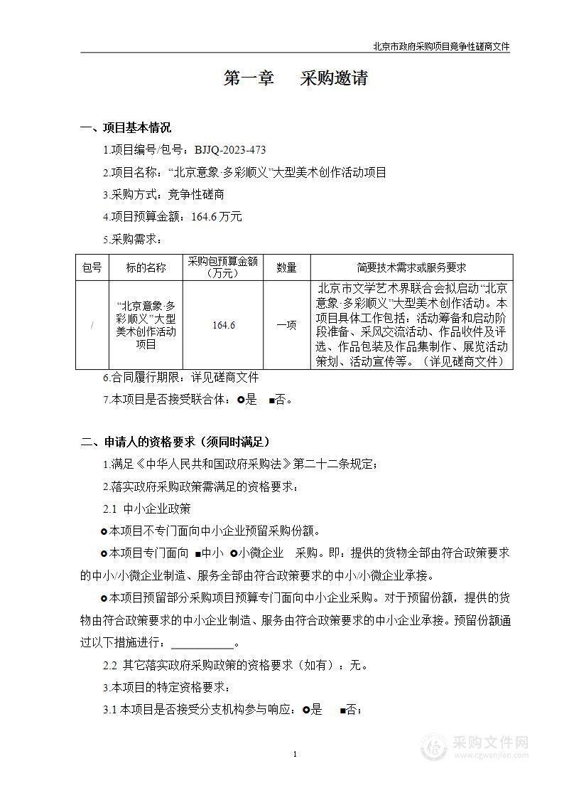 “北京意象 多彩顺义”大型美术创作活动项目